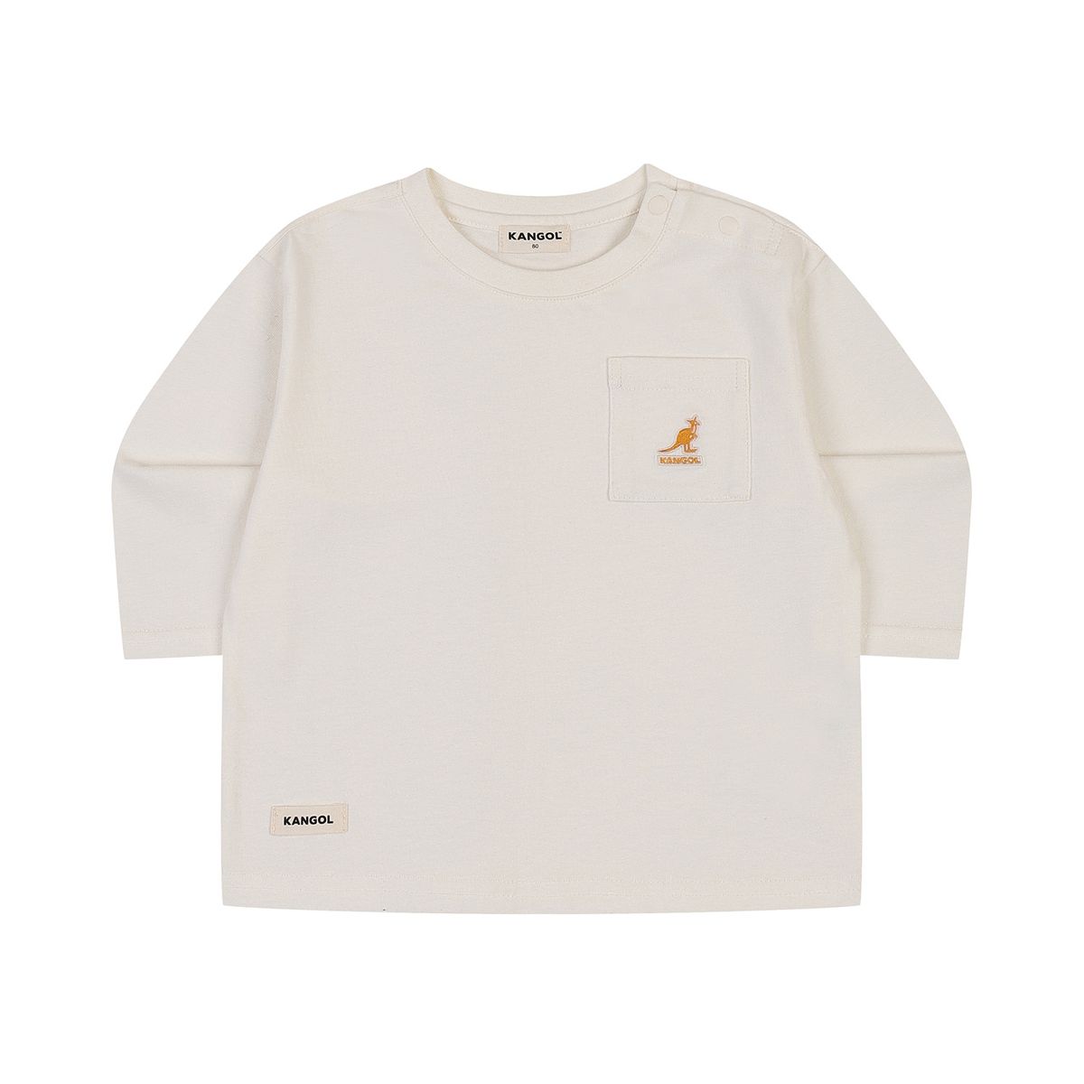 캉골키즈(KANGOL KIDS) [베이비] 클럽 로고 베이직 티셔츠 RC 0961 아이보리