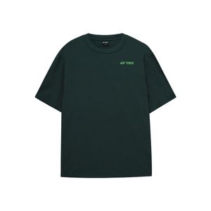 253TS040U 다크 그린 남녀공용 시그니처 컬러 포인트 반팔 티셔츠