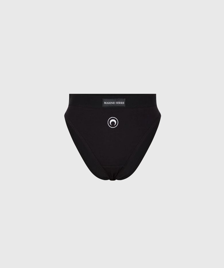 (W) 문 로고 스트레치드 저지 하이 웨스트 브리프 블랙 MOON LOGO STRETCHED JERSEY HIGH-WAIST BRIEF BK99 BLACK