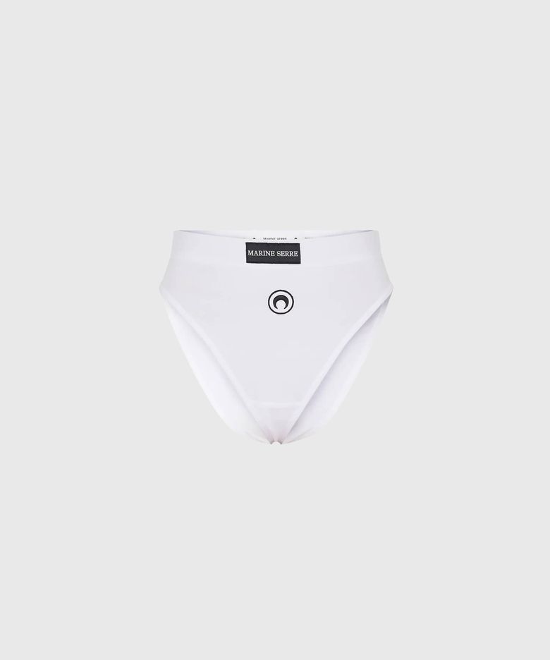 (W) 문 로고 스트레치드 저지 하이 웨스트 브리프 화이트 MOON LOGO STRETCHED JERSEY HIGH-WAIST BRIEF WH10 WHITE