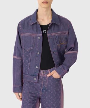 (M) 문 레이저 데님 트러커 자켓 라벤더 MOON LASER DENIM TRUCKER JACKET PU20 LAVENDER