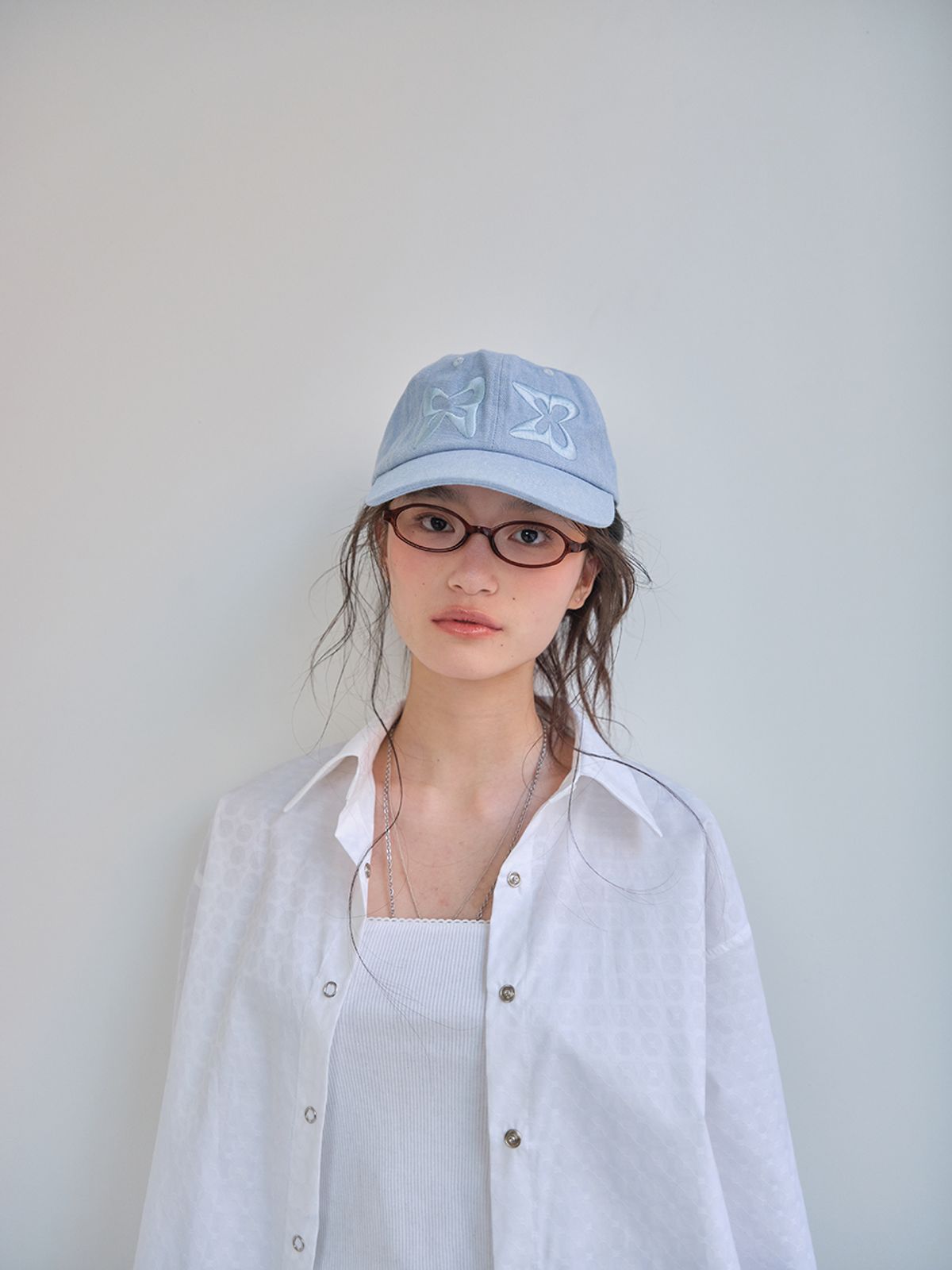 무음(MUWM) 럭키 루키 볼캡 Lucky Rookie Ball Cap (Light Denim)