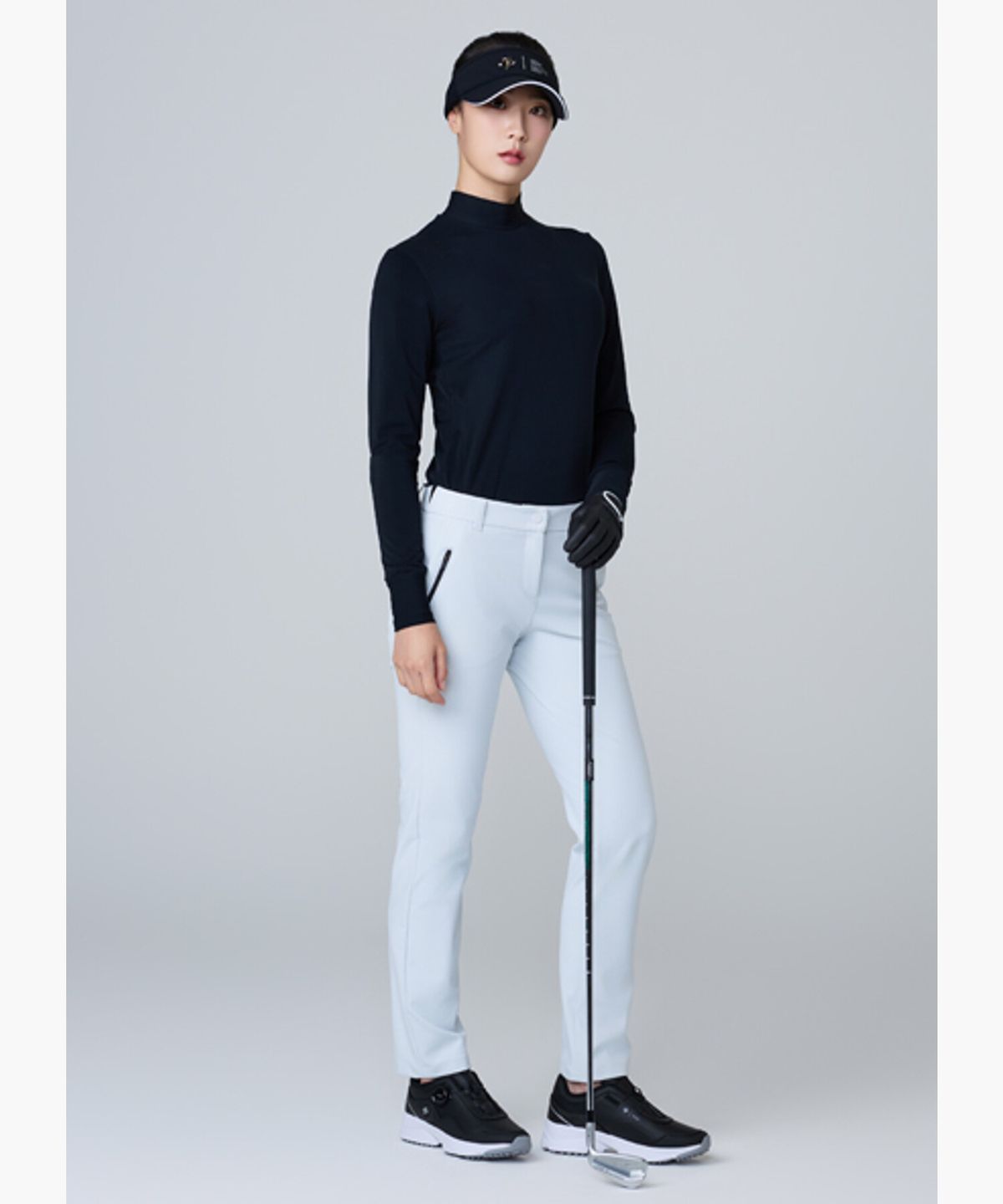 데상트 골프(DESCENTE GOLF) 여성 사일런스블락 스트레이트 팬츠 (DQ32WFPT9B)