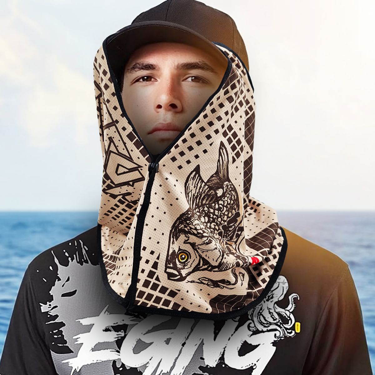 듀스피싱(DEUXFISHING) 모자 햇빛가리개 FSB-02 붕어
