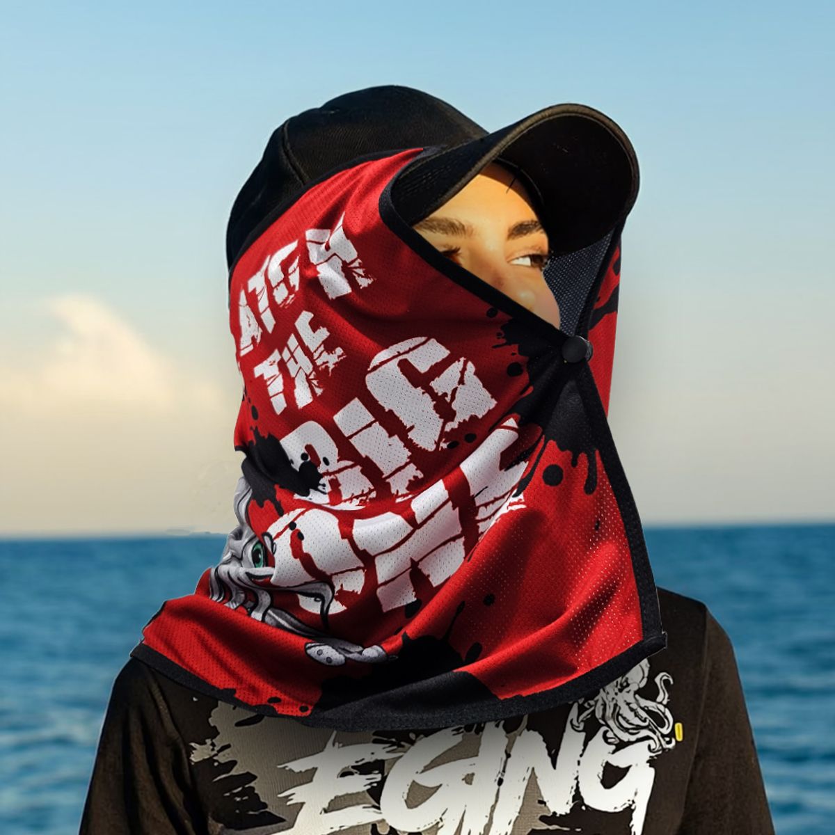 듀스피싱(DEUXFISHING) 모자 햇빛가리개 FSB-06 무늬오징어