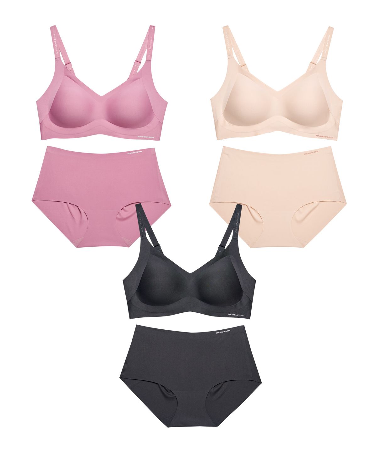 메이든폼(MAIDENFORM) [3PACK] 더블 서포트핏 브라팬티 세트 (MFW5O131415_T)