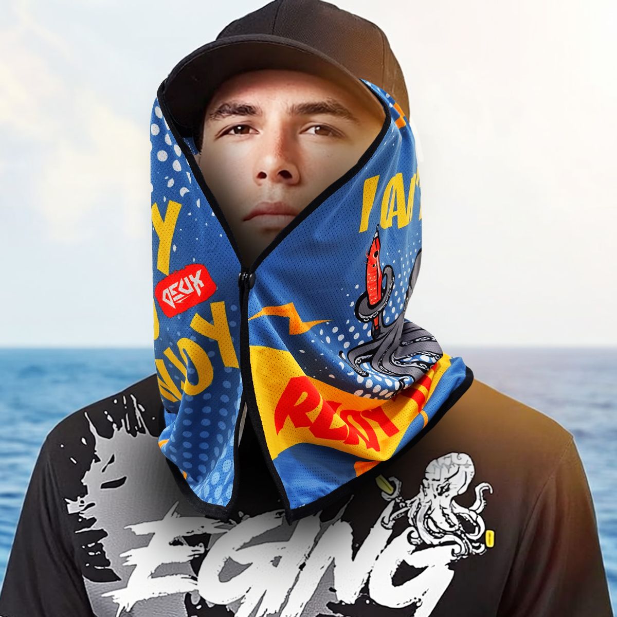 듀스피싱(DEUXFISHING) 모자 햇빛가리개 FSB-07 문어