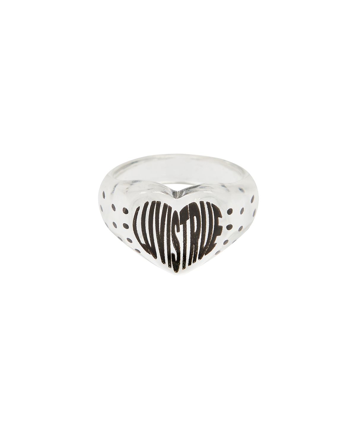 러브이즈트루(LUVISTRUE) GT HEART DOT RING(CLEAR)