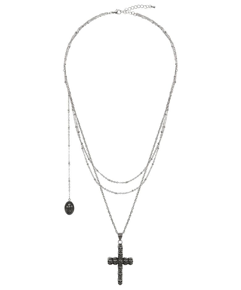 GT CROSS NECKLACE(SILVER)