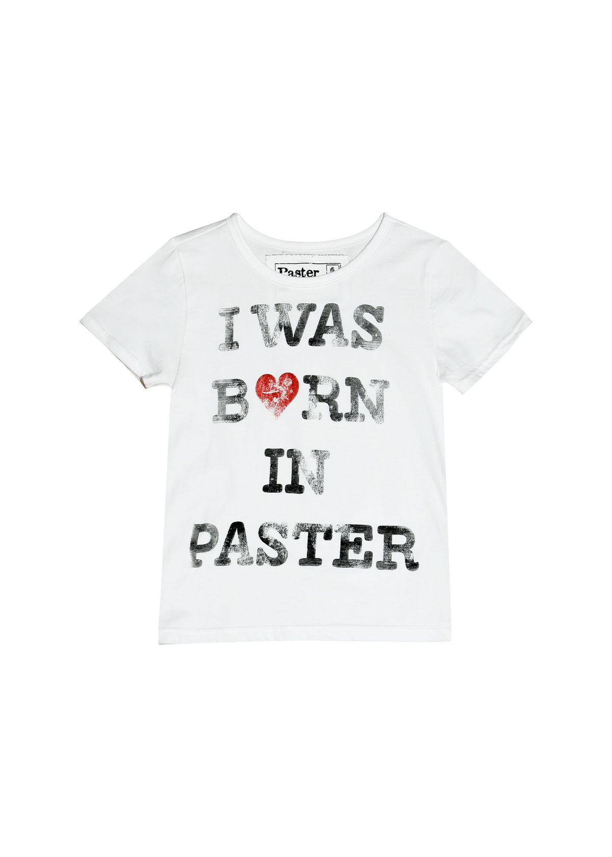 패스터(PASTER) 아이 워즈 본 인 티셔츠, 화이트
