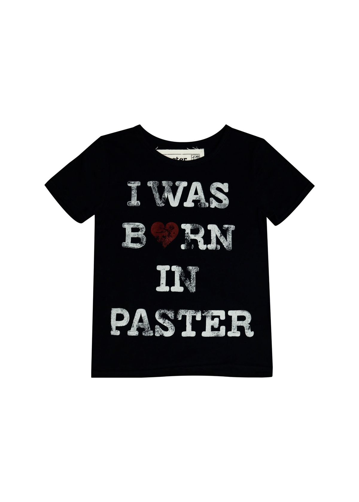 패스터(PASTER) 아이 워즈 본 인 티셔츠, 블랙