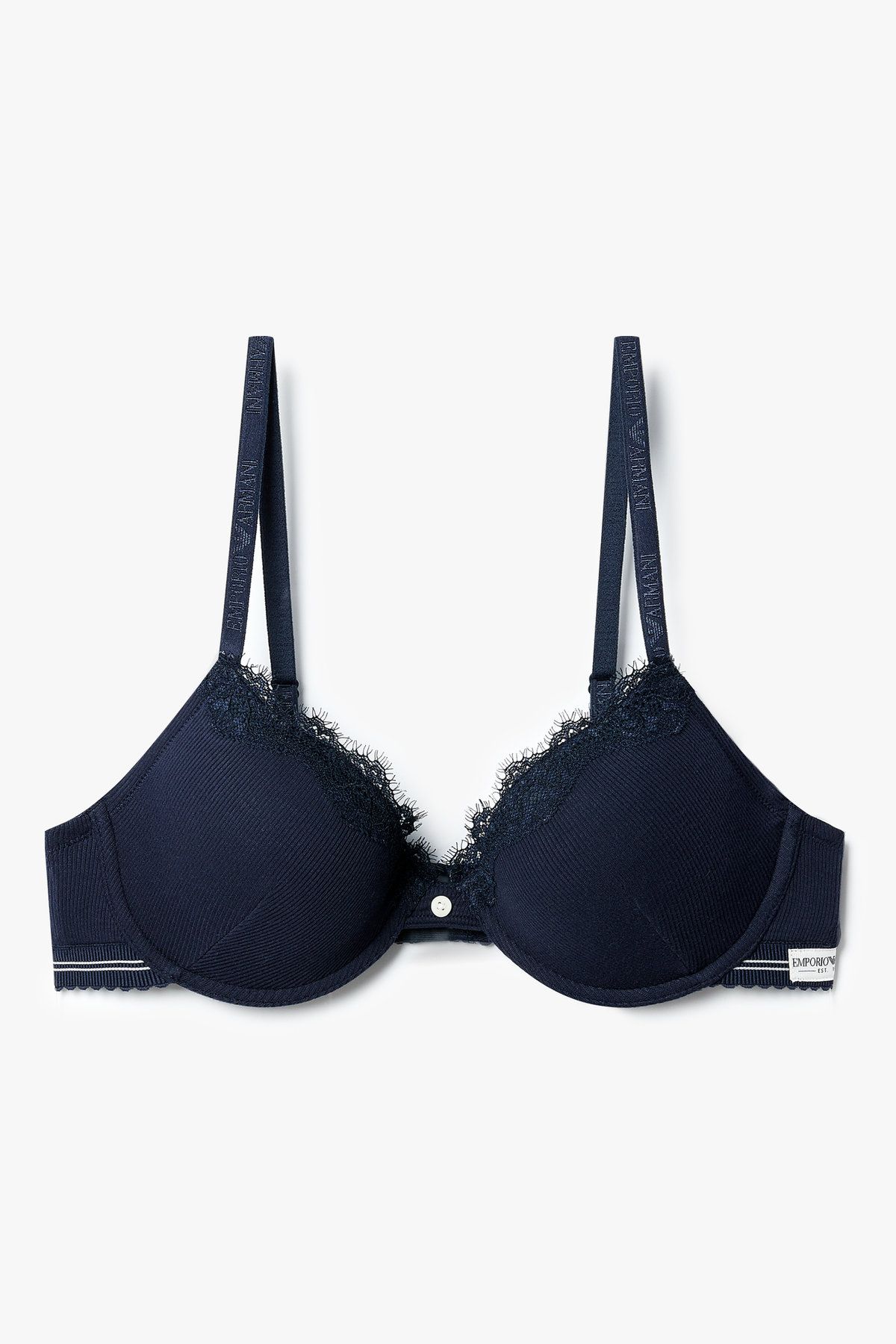 엠포리오 아르마니 언더웨어(EMPORIO ARMANI UNDERWEAR) 여성 레이스 트림 립 컨투어 브라_마린 0825384529