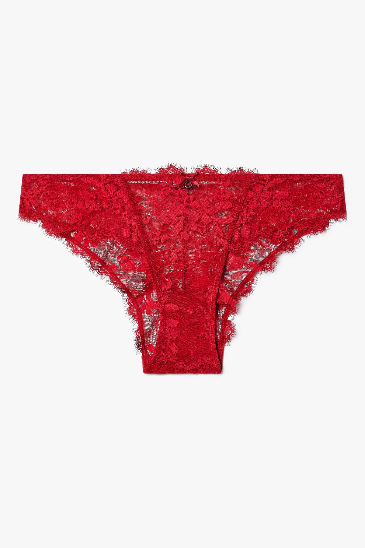 엠포리오 아르마니 언더웨어(EMPORIO ARMANI UNDERWEAR) 여성 플라워 자수 메쉬 브리프_레드 0825311525