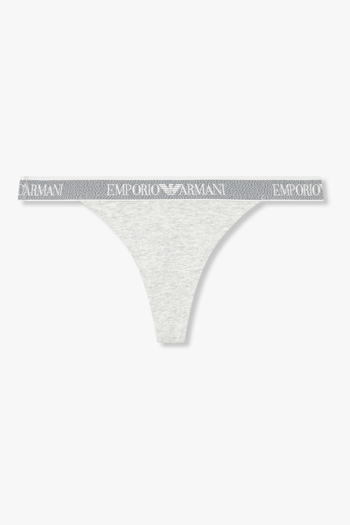 엠포리오 아르마니 언더웨어(EMPORIO ARMANI UNDERWEAR) 여성 리피트 로고 코튼 티팬티_멜란지 그레이 0825310514