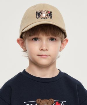 KIDS BEAR CLASSIC LOGO BALL CAP beige