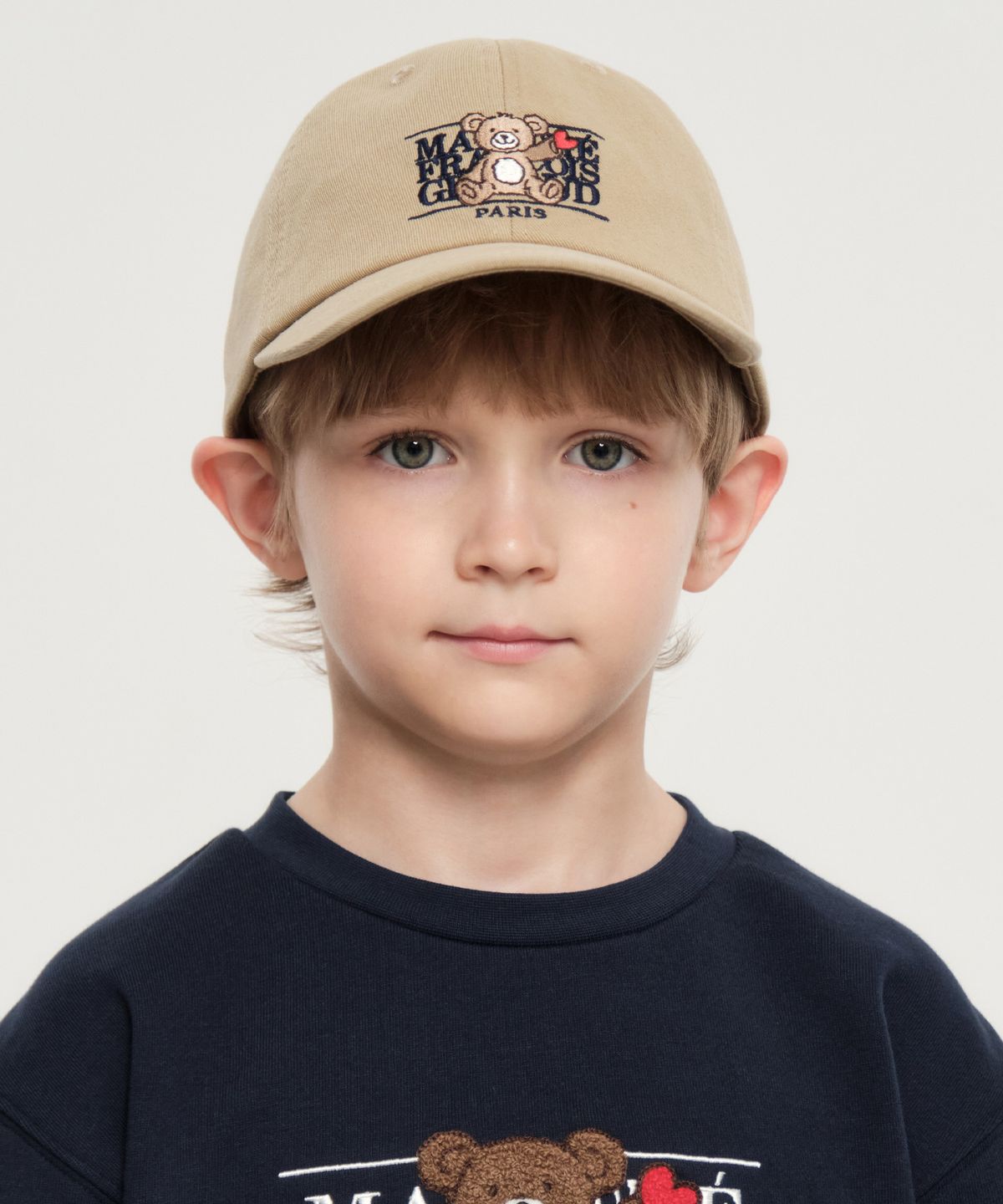 마리떼 키즈(MARITHÉ KIDS) KIDS BEAR CLASSIC LOGO BALL CAP beige