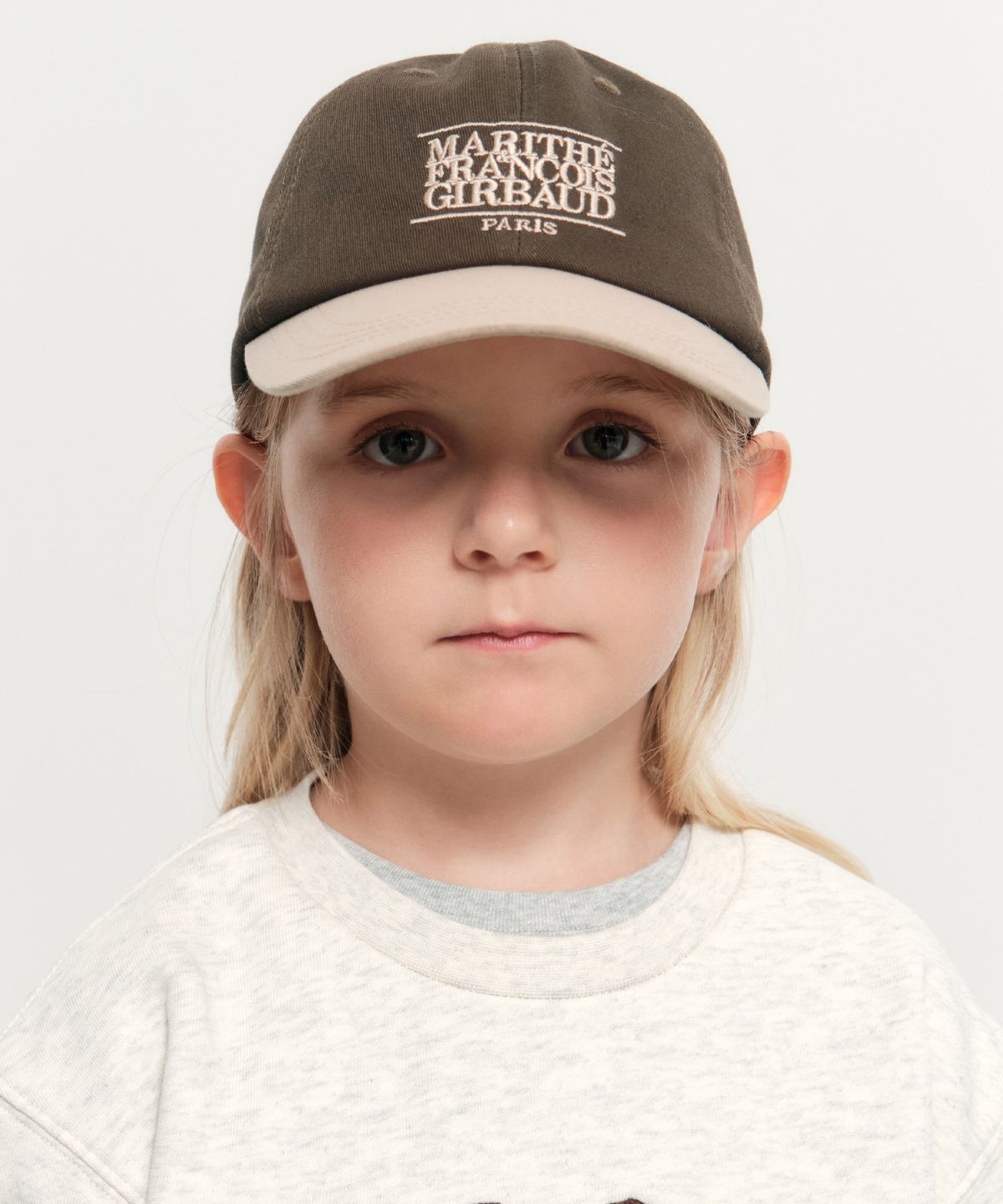 마리떼 키즈(MARITHÉ KIDS) KIDS CLASSIC LOGO TWO TONE CAP brown