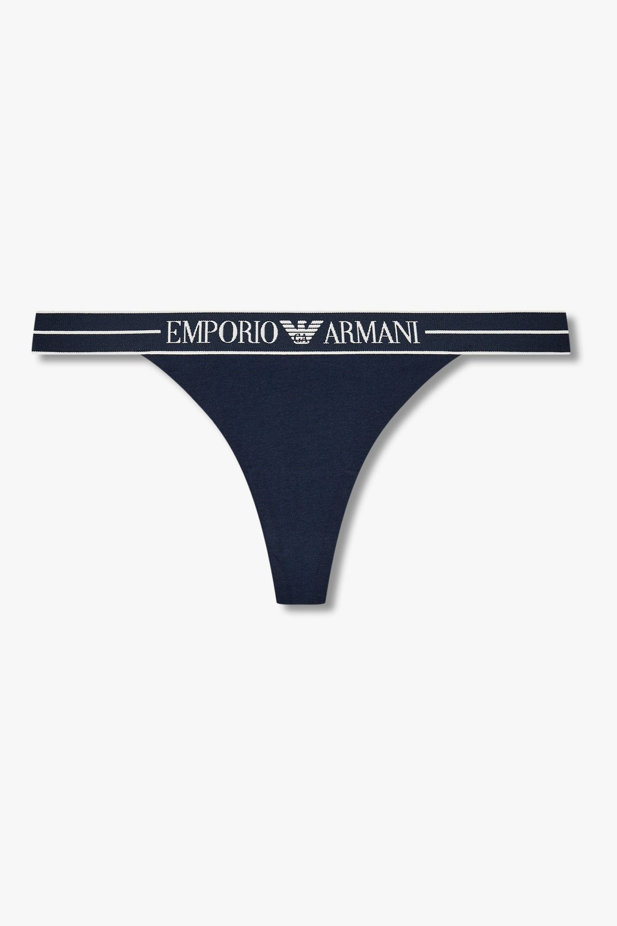 엠포리오 아르마니 언더웨어(EMPORIO ARMANI UNDERWEAR) 여성 라인 밴딩 코튼 티팬티_마린 0825310502