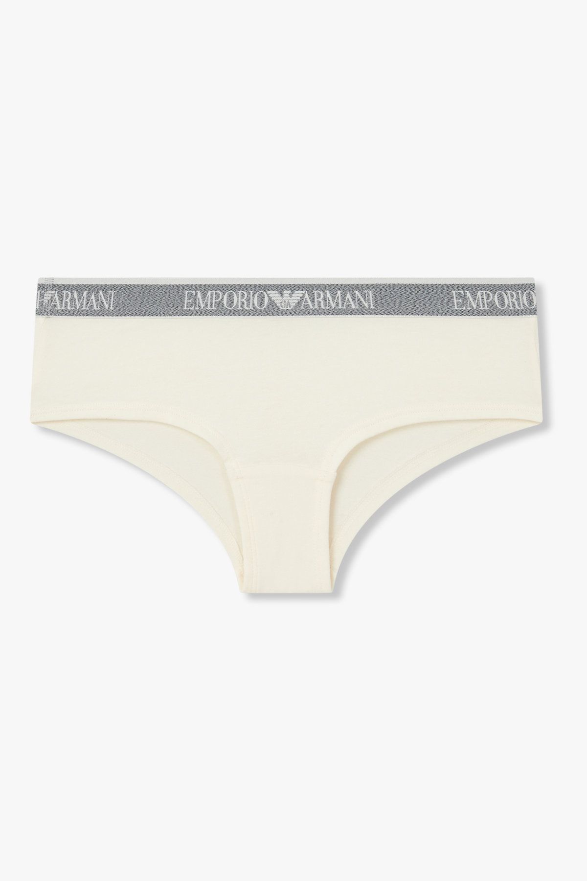 엠포리오 아르마니 언더웨어(EMPORIO ARMANI UNDERWEAR) 여성 리피트 로고 코튼 치키 팬츠_아이보리 0825312513