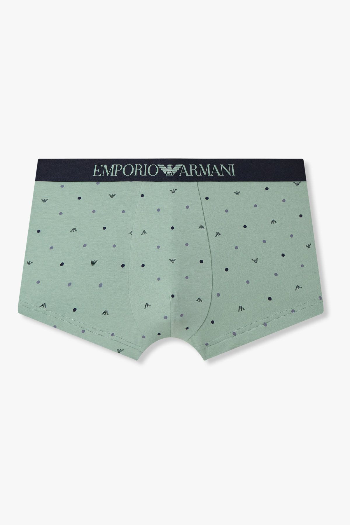 엠포리오 아르마니 언더웨어(EMPORIO ARMANI UNDERWEAR) 남성 로고 패턴드 코튼 드로즈_민트 0815312041