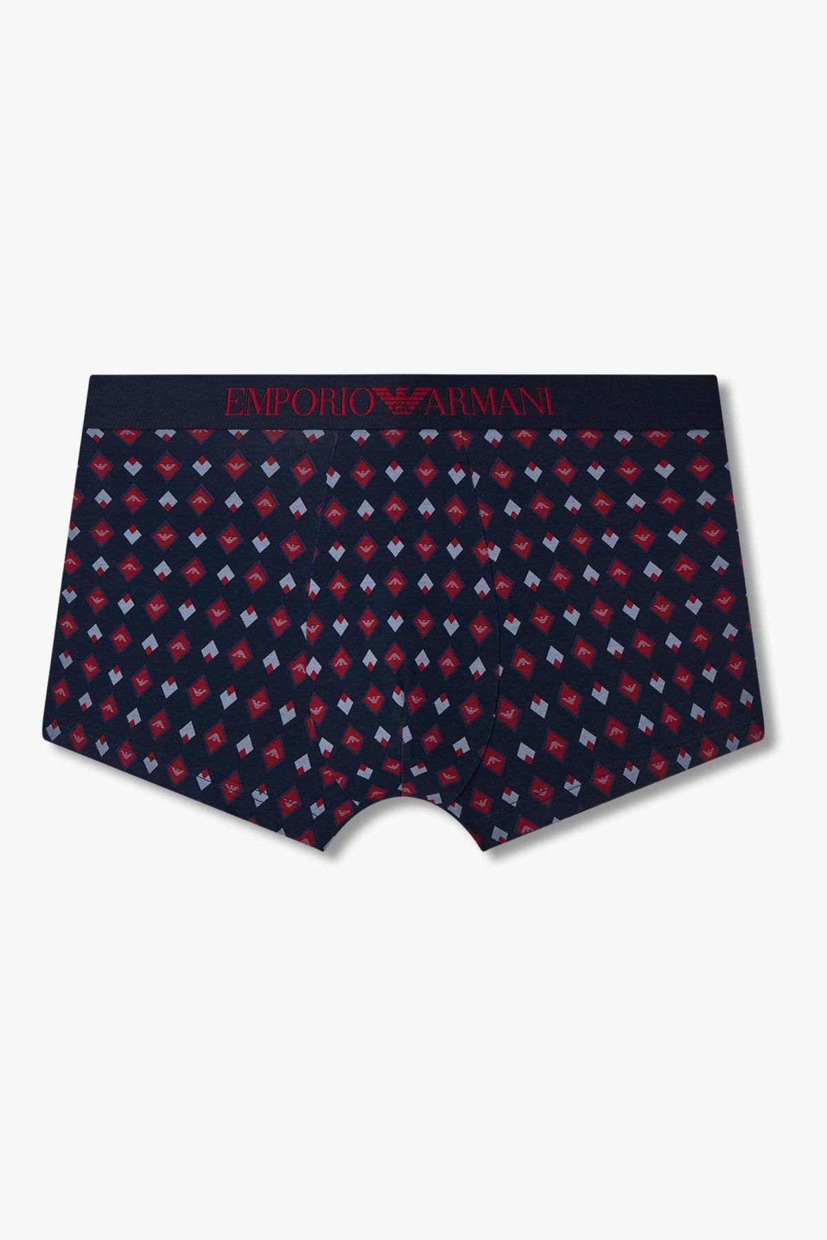 엠포리오 아르마니 언더웨어(EMPORIO ARMANI UNDERWEAR) 남성 로고 패턴드 코튼 드로즈_다크 네이비 0815312043