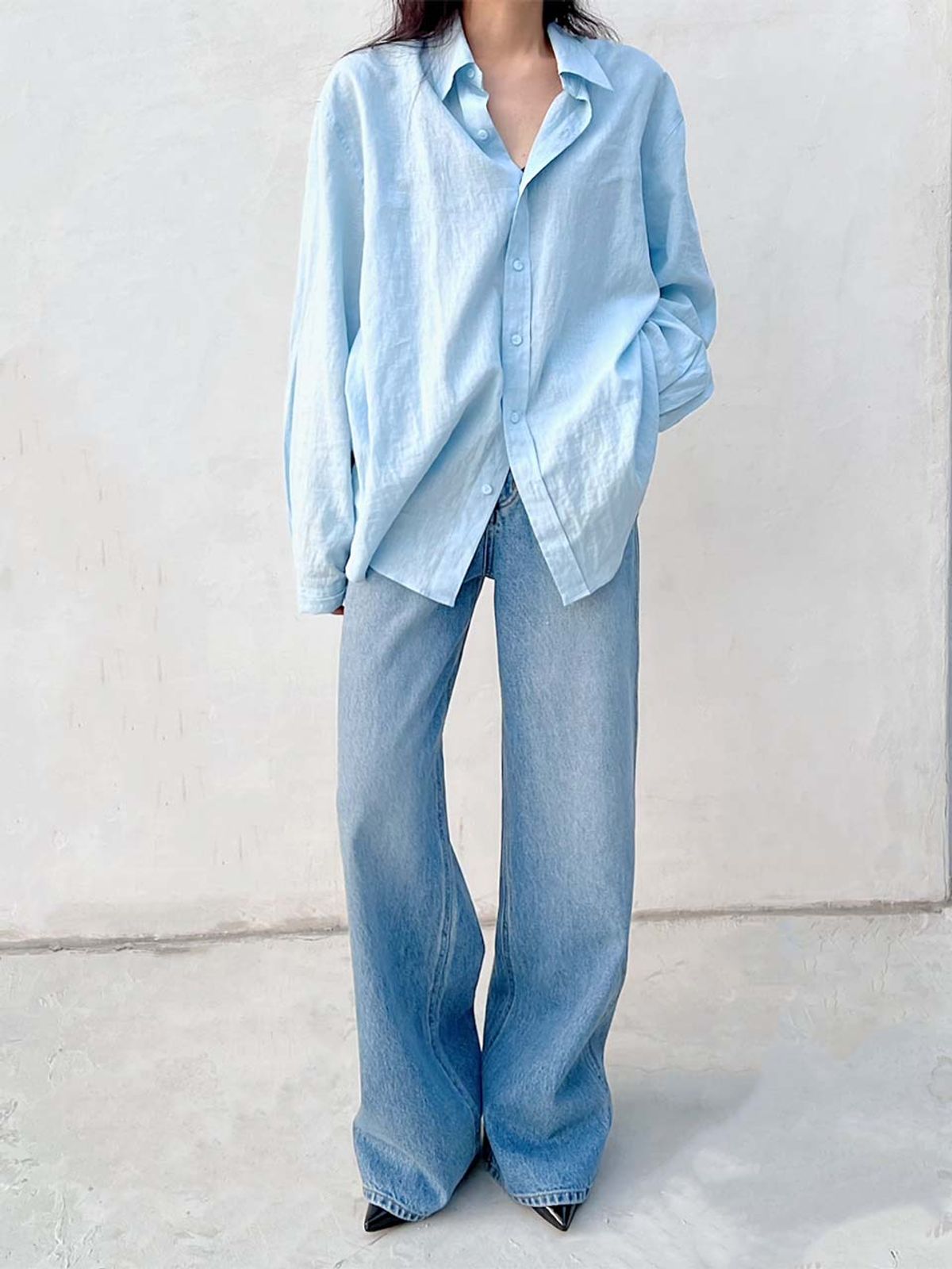 엔디에이 스튜디오(NDA STUDIO) Wide Straight Denim Pants