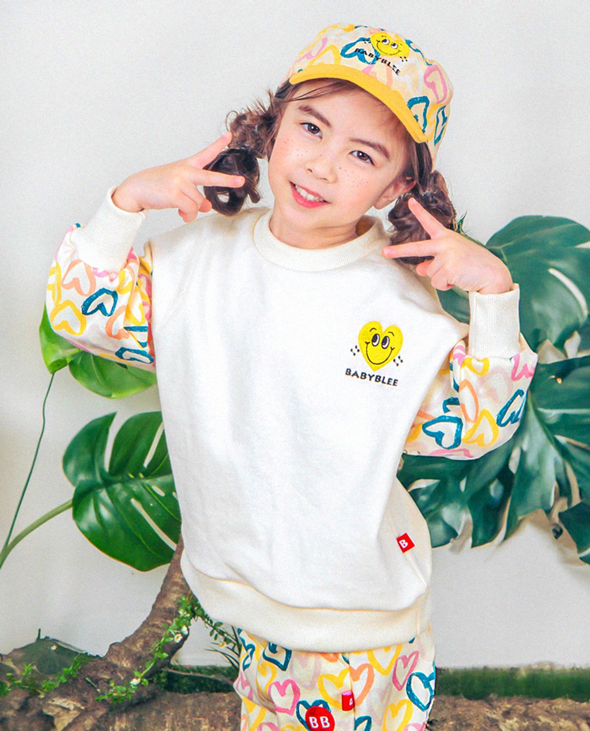 베이비블리(BABYBLEE) D22216 하트 상하 세트