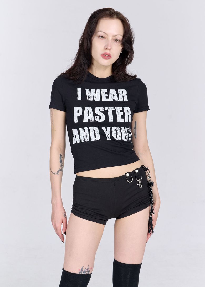 아이 웨어 패스터 티셔츠, 블랙