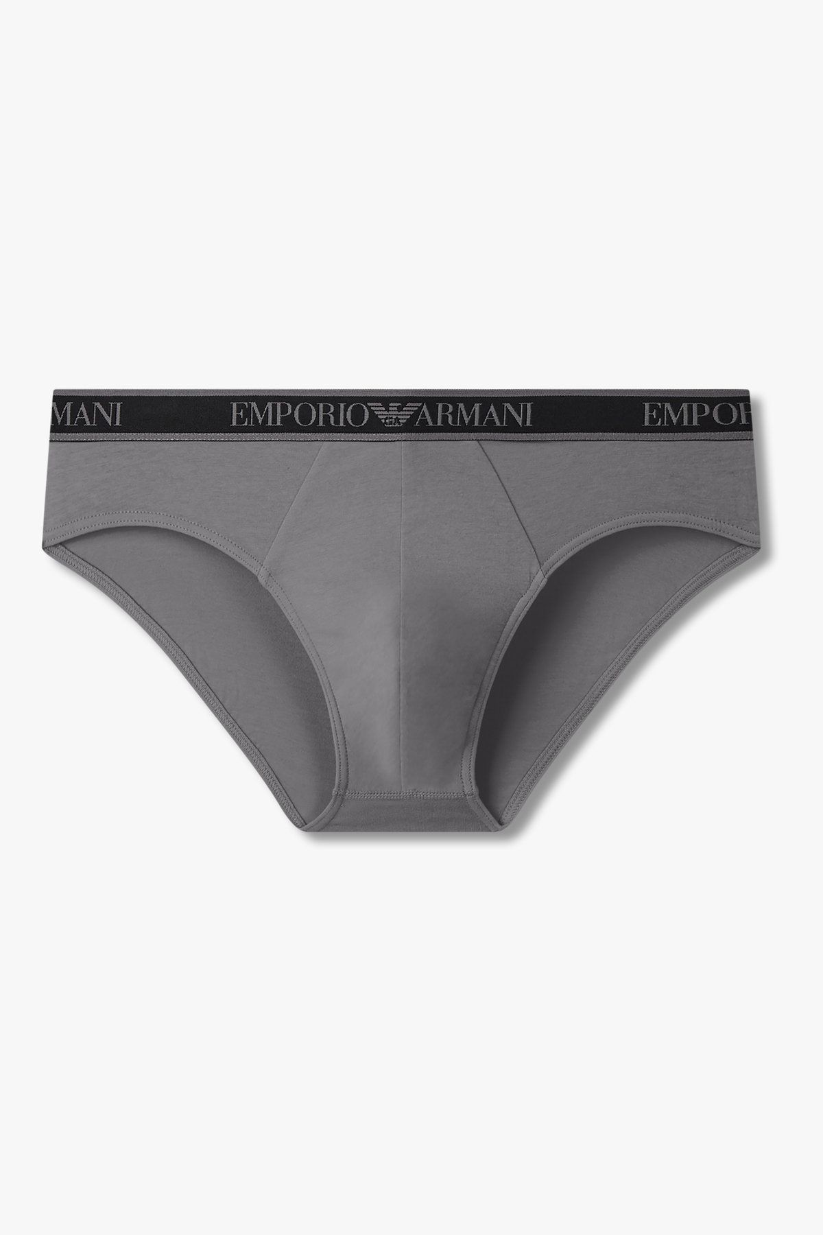 엠포리오 아르마니 언더웨어(EMPORIO ARMANI UNDERWEAR) 남성 라인 밴딩 코튼 브리프_그레이 0815311314