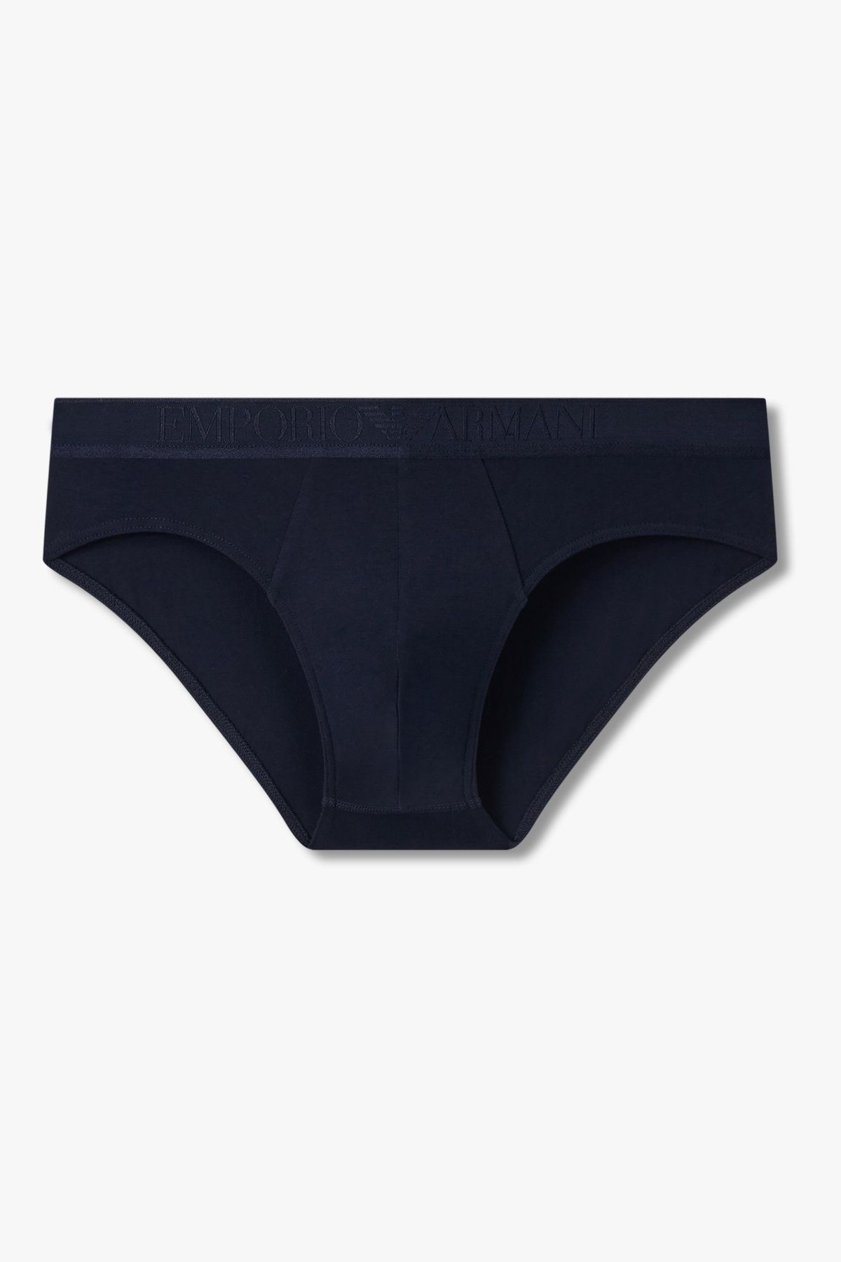 엠포리오 아르마니 언더웨어(EMPORIO ARMANI UNDERWEAR) 남성 샤이닝 밴딩 레이온 브리프_네이비 0815311024