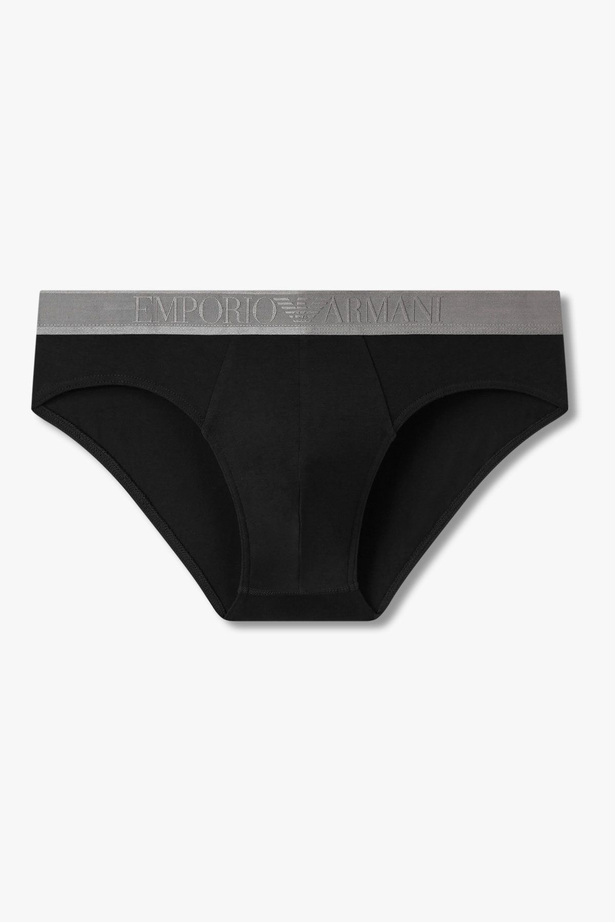 엠포리오 아르마니 언더웨어(EMPORIO ARMANI UNDERWEAR) 남성 샤이닝 밴딩 레이온 브리프_블랙 0815311025