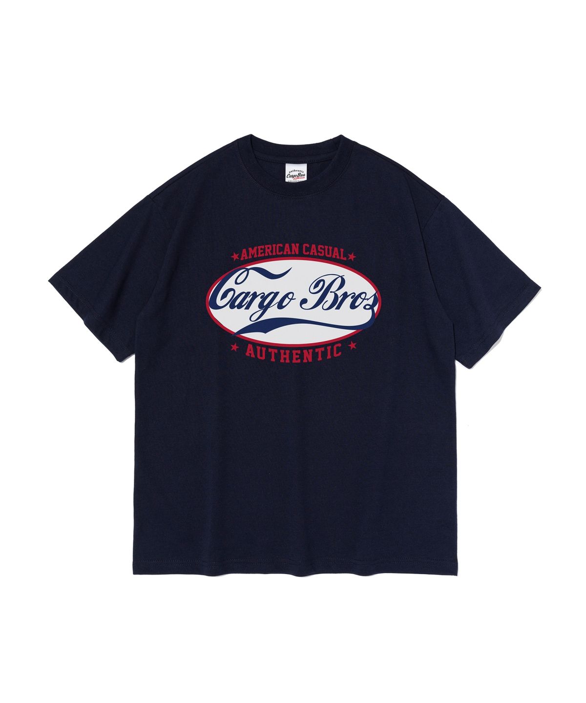 카고브로스 포 우먼(CARGOBROS FOR WOMAN) 아메리칸 클래식 오벌로고 반팔 티셔츠 (네이비)