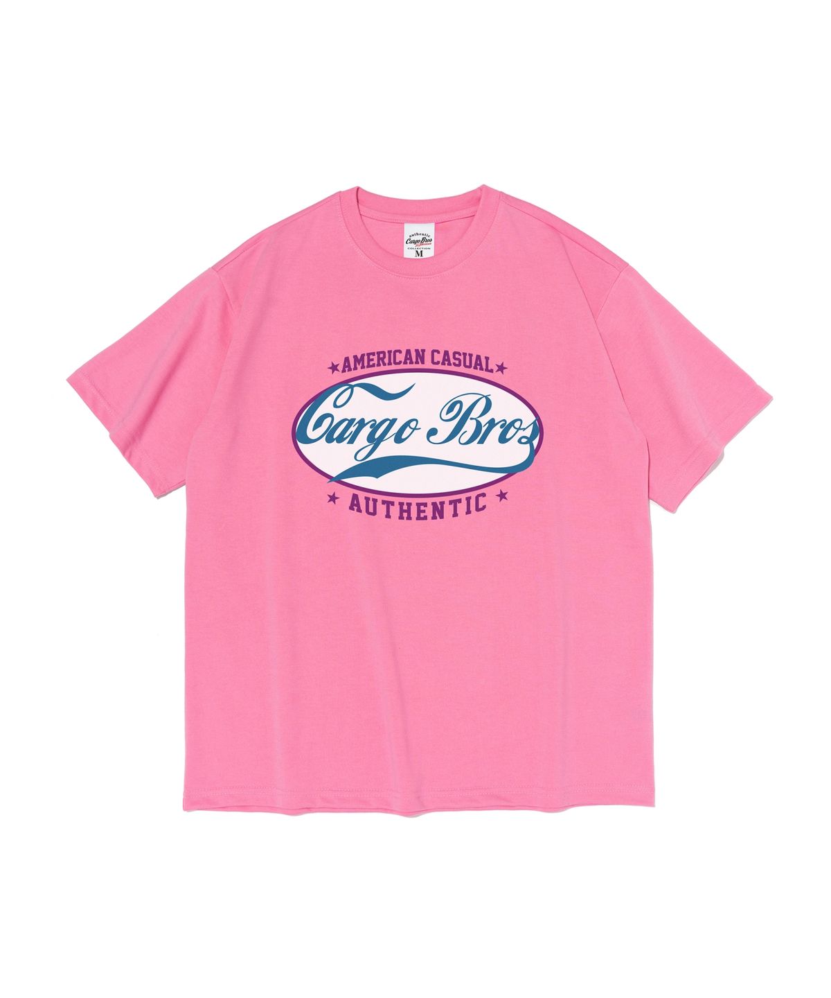 카고브로스 포 우먼(CARGOBROS FOR WOMAN) 아메리칸 클래식 오벌로고 반팔 티셔츠 (핑크)