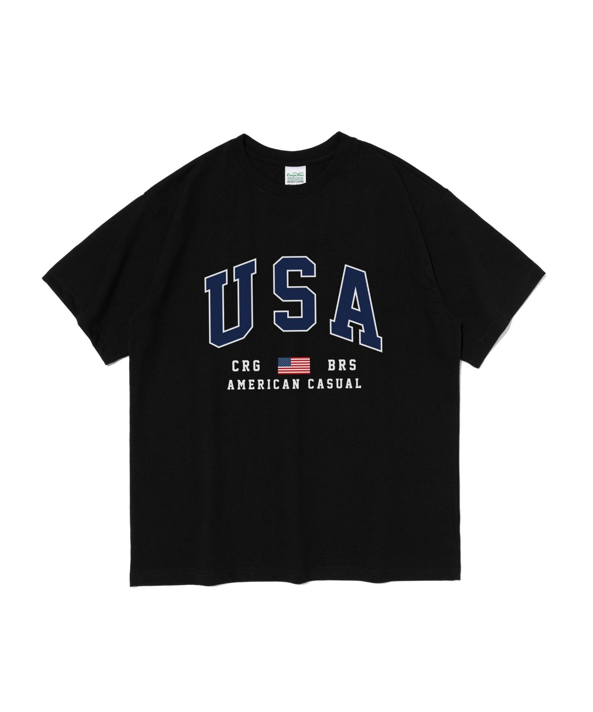 카고브로스(CARGOBROS) USA 플래그 반팔티셔츠 (블랙)