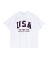 USA 플래그 반팔티셔츠 (화이트)