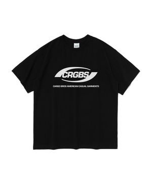 (빅사이즈) 오버 박스 로고 반팔티셔츠 (블랙)