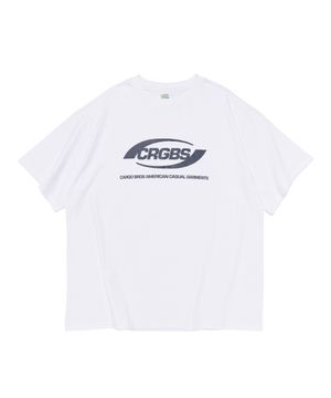 (빅사이즈) 오버 박스 로고 반팔티셔츠 (화이트)