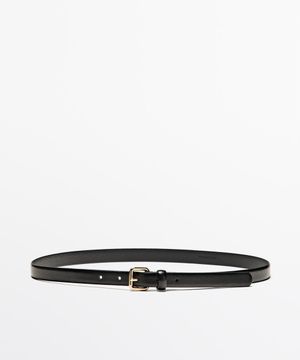 스퀘어 버클 레더 벨트