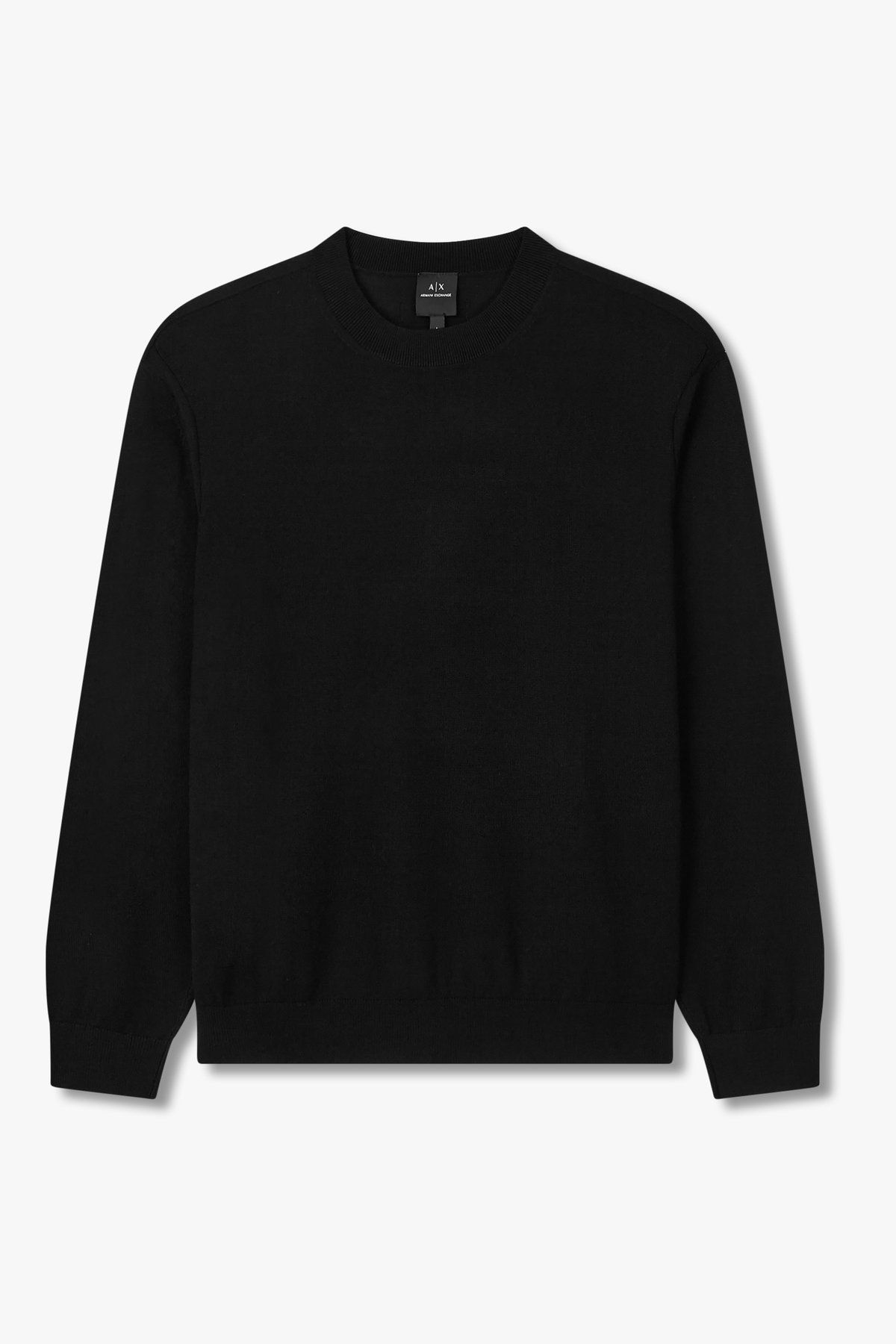 아르마니 익스체인지(ARMANI EXCHANGE) 남성 울 블렌드 크루넥 니트 풀오버_블랙 A415332026