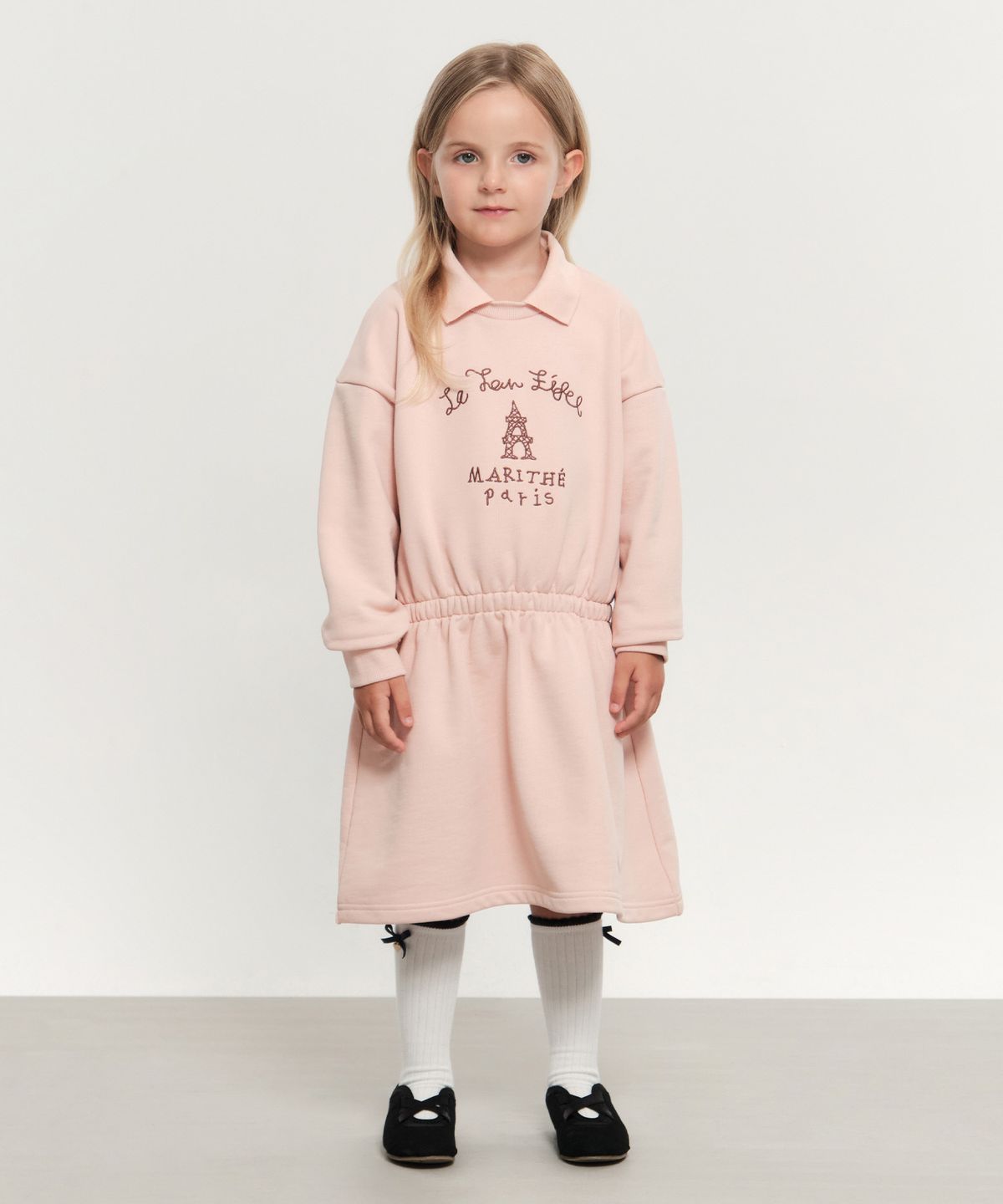 마리떼 키즈(MARITHÉ KIDS) KIDS W COLLAR SWEATSHIRT DRESS pink