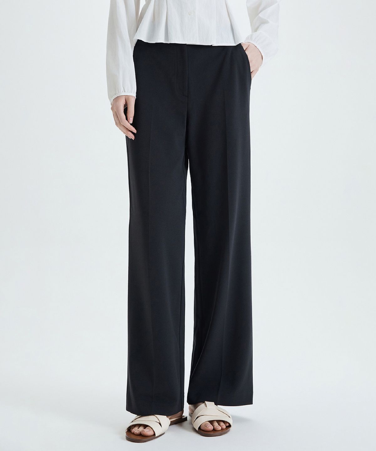 미쏘(MIXXO) [사방스판] 밴딩팬츠 와이드_MIWTWG910A