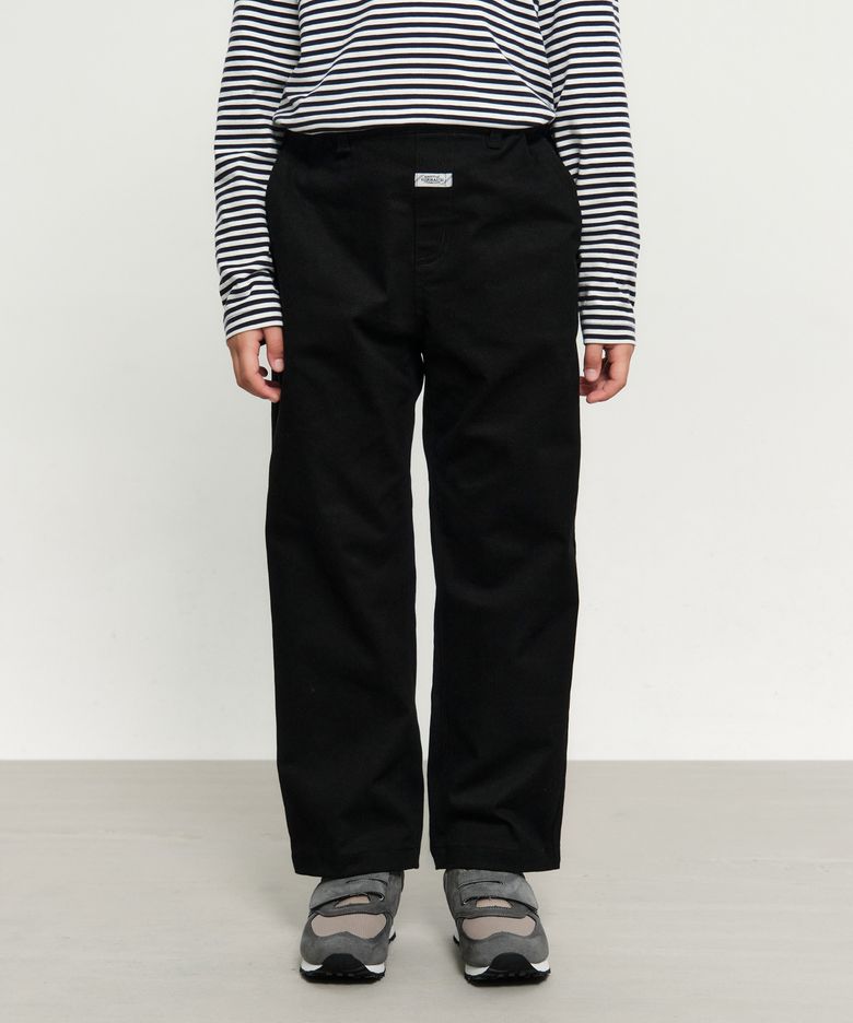 KIDS STRAIGHT FIT CHINO PANTS black