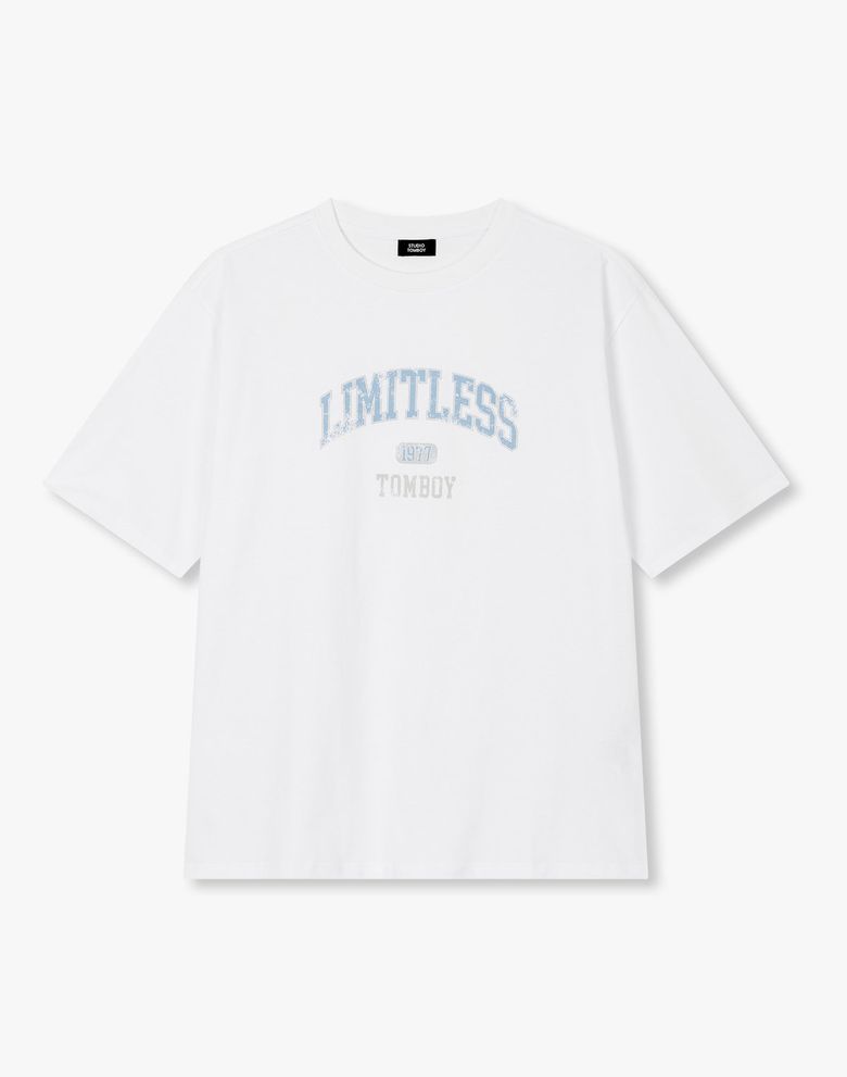 [MEN] LIMITLESS 프린트 하프슬리브 티셔츠 오프화이트 91M5322732