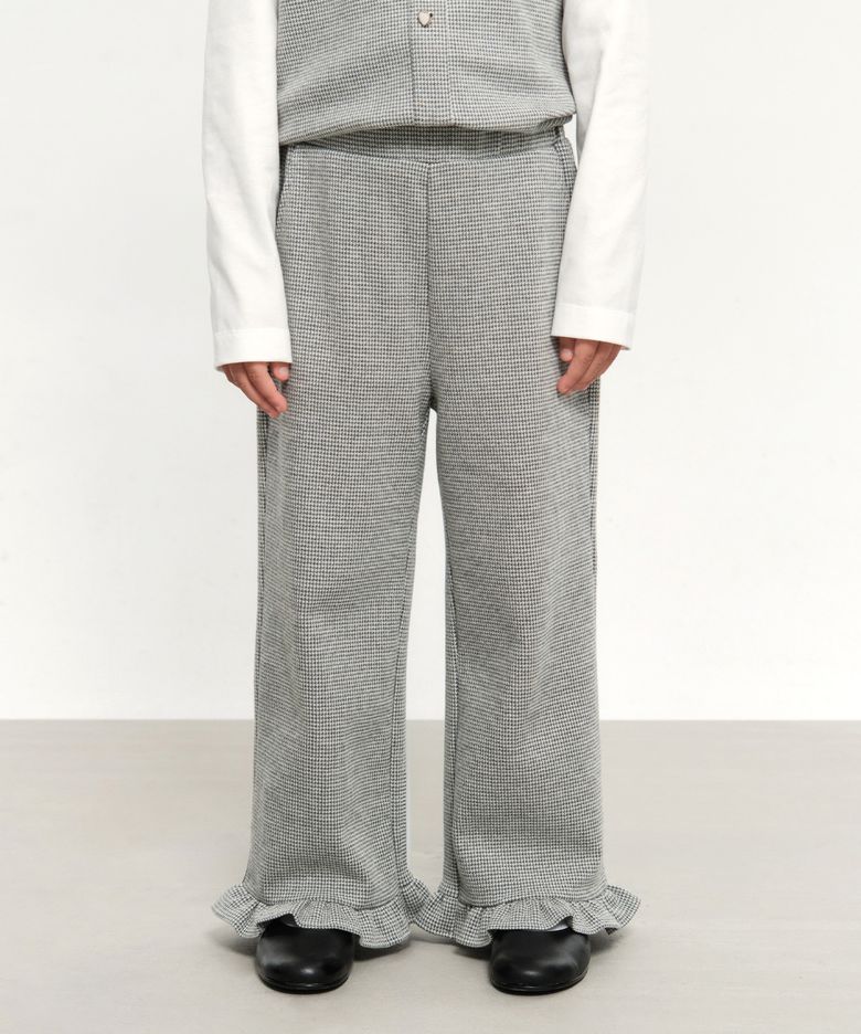 KIDS W RUFFLE SWEAT PANTS gray