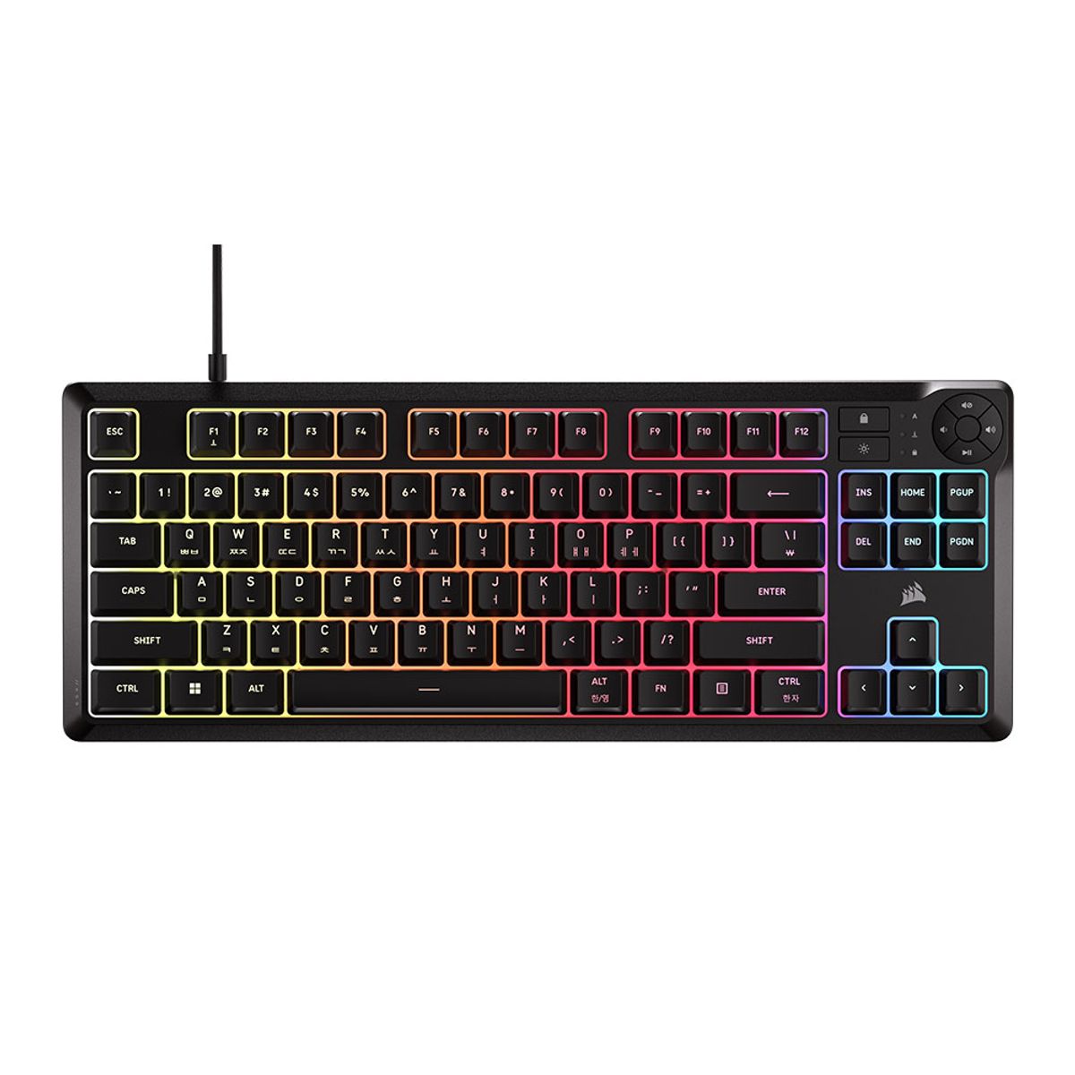 커세어(CORSAIR) K55 CORE TKL RGB 저소음 멤브레인 게이밍 키보드