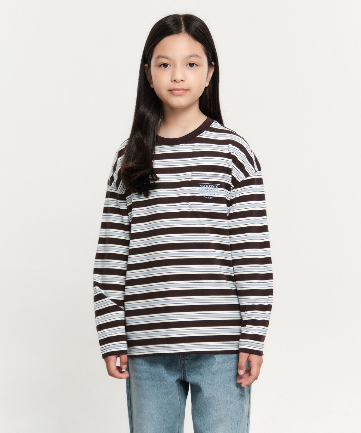 마리떼 키즈(MARITHÉ KIDS) KIDS STRIPE LONG SLEEVE brown