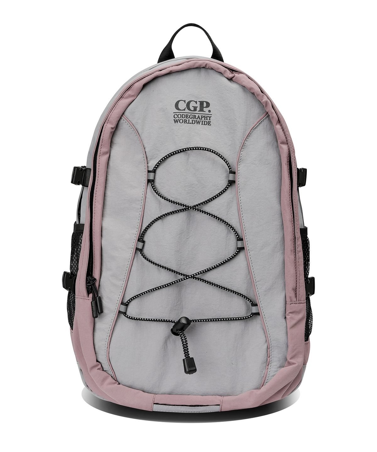 코드그라피(CGP) 스퀘어 로고 스트링 백팩_그레이