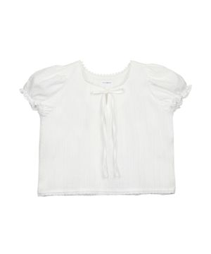 MISTY PUFF RIBBON BLOUSE_IVORY