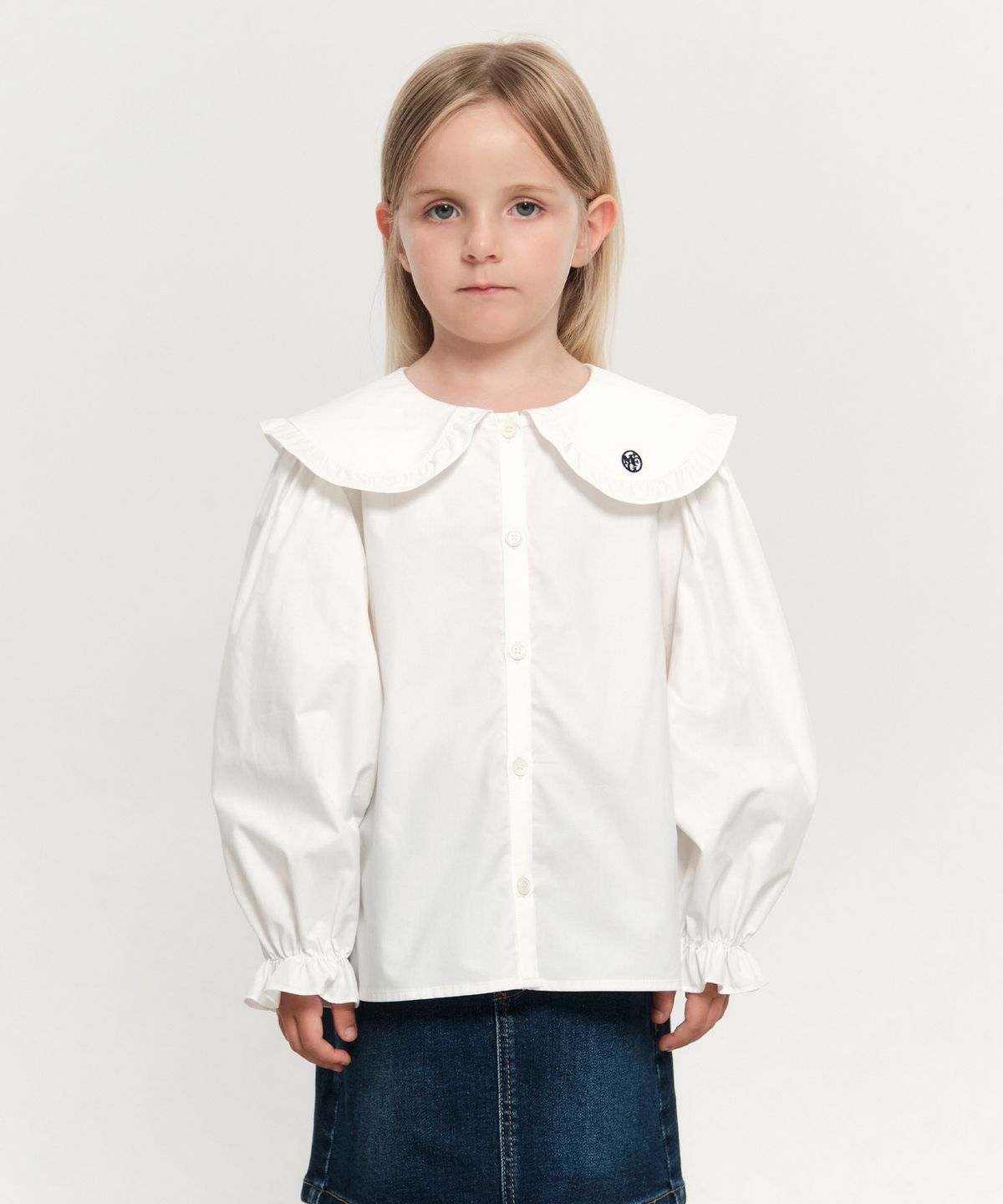 마리떼 키즈(MARITHÉ KIDS) KIDS W FRILL COLLAR BLOUSE white