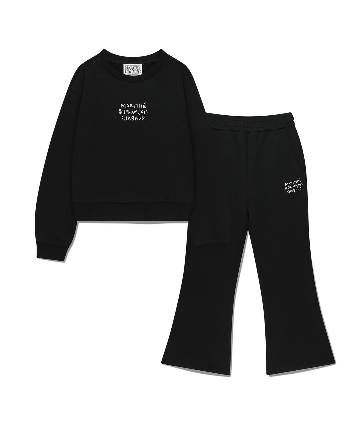 마리떼 키즈(MARITHÉ KIDS) KIDS W SEMI CROP SWEAT SET-UP black
